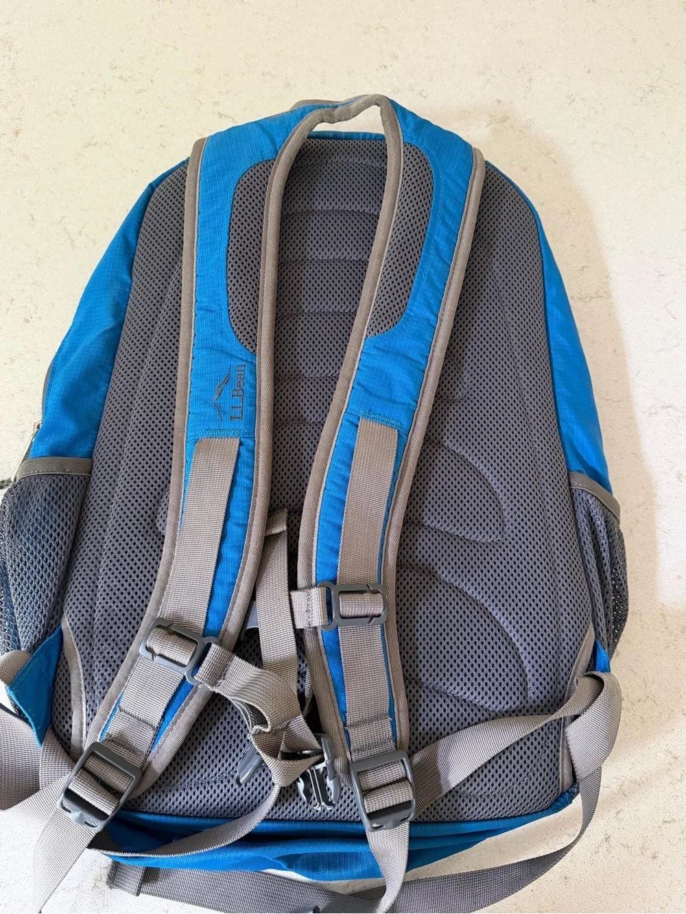 L.L. Bean Bright Blue Men's Daypack with Gray Accents